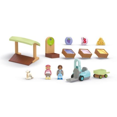 Playmobil Junior - Taraba la piata si stivuitor - poza 4