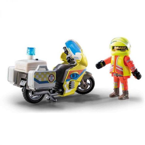 Playmobil - Motocicleta Galbena Cu Lumini - poza 3