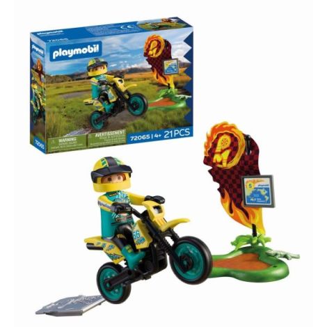 Playmobil - Motocicleta off road pentru aventura si explorare - poza 1