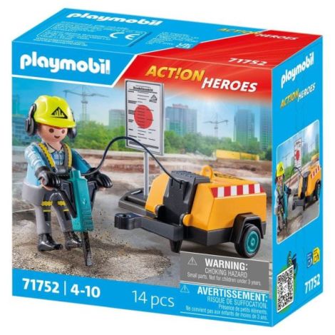 Playmobil - Muncitor cu ciocan demolator Playmobil - poza 3