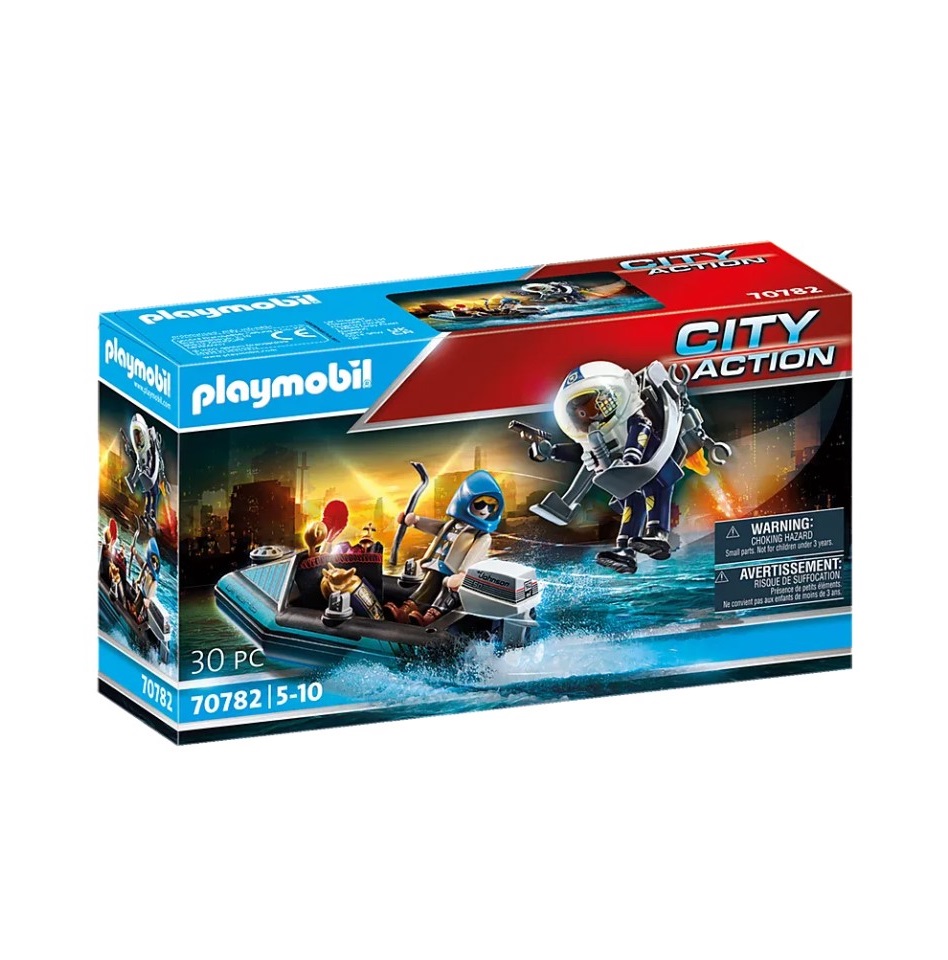 Playmobil PM70782 Barca politiei si hot cu barca rapida - poza 1