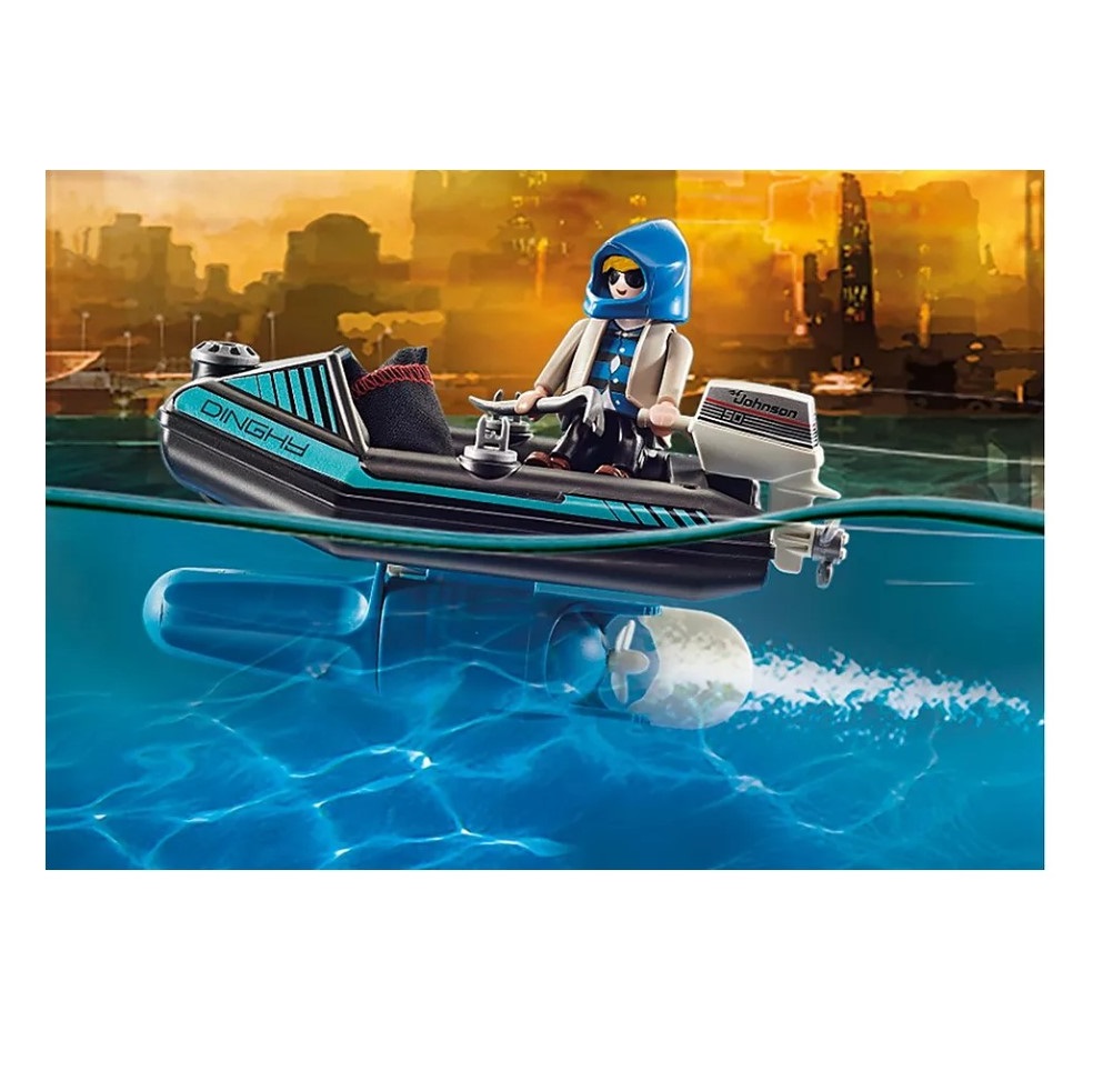 Playmobil PM70782 Barca politiei si hot cu barca rapida - poza 5