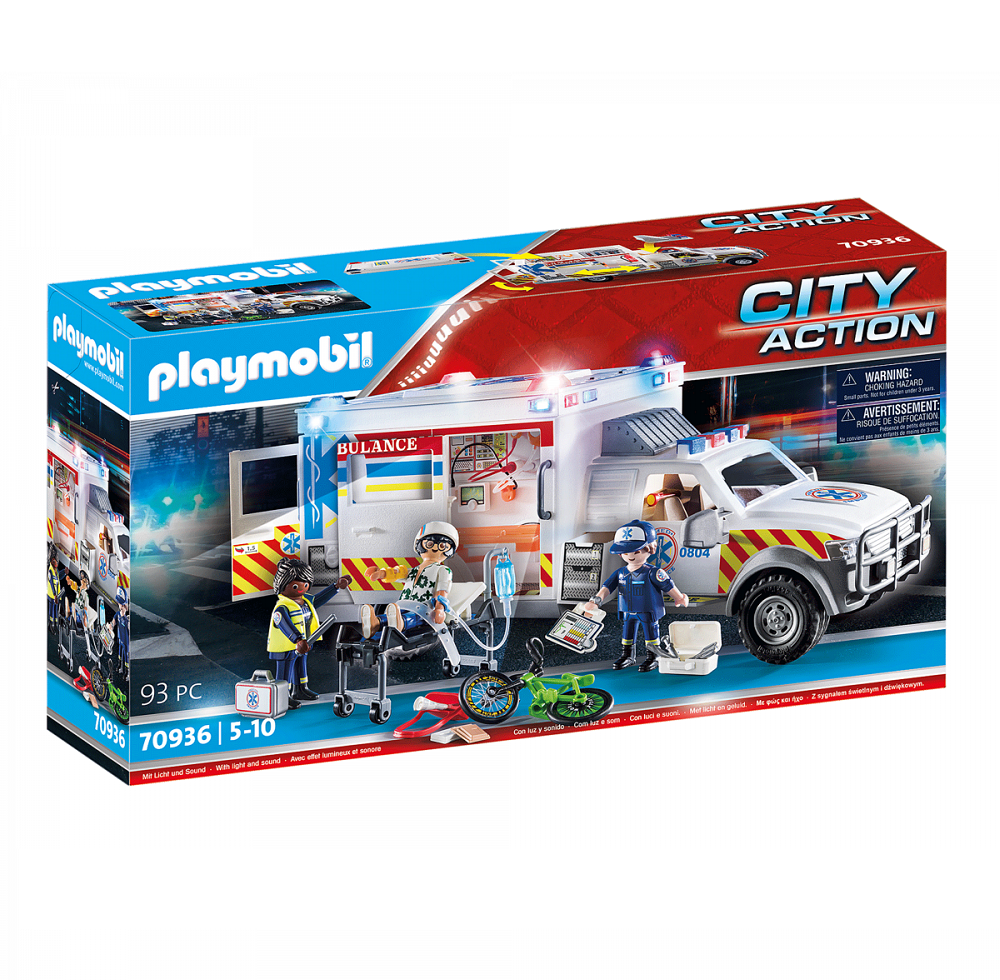 Playmobil PM70936 Ambulanta cu Lumini si Sunete - poza 1