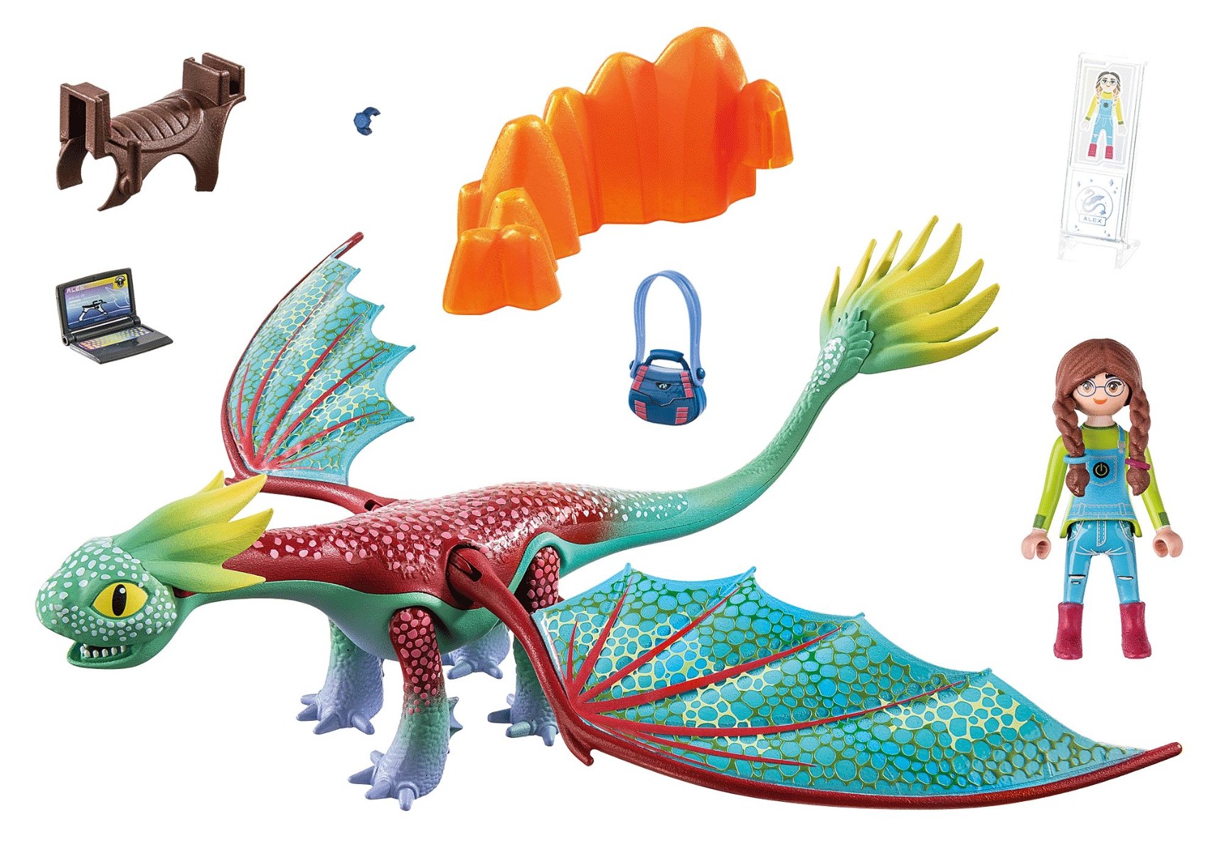 Playmobil PM71083 Dragons Feathers and Alex - poza 3