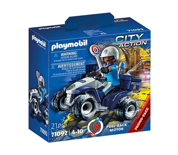Playmobil PM71092 Vehicul Pullback de Politie - poza 1