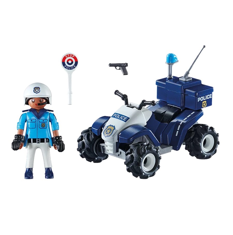 Playmobil PM71092 Vehicul Pullback de Politie - poza 3