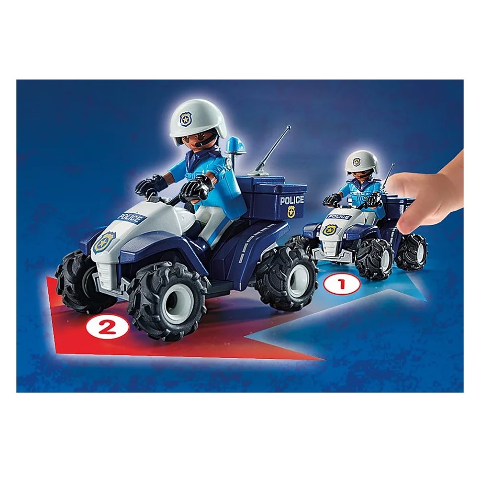 Playmobil PM71092 Vehicul Pullback de Politie - poza 4
