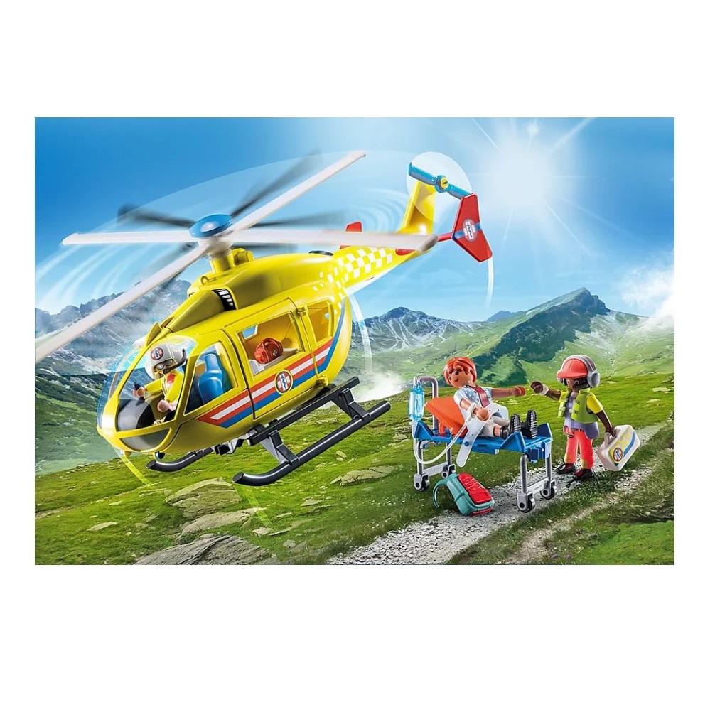 Playmobil PM71203 Elicopter Galben De Salvare - poza 2