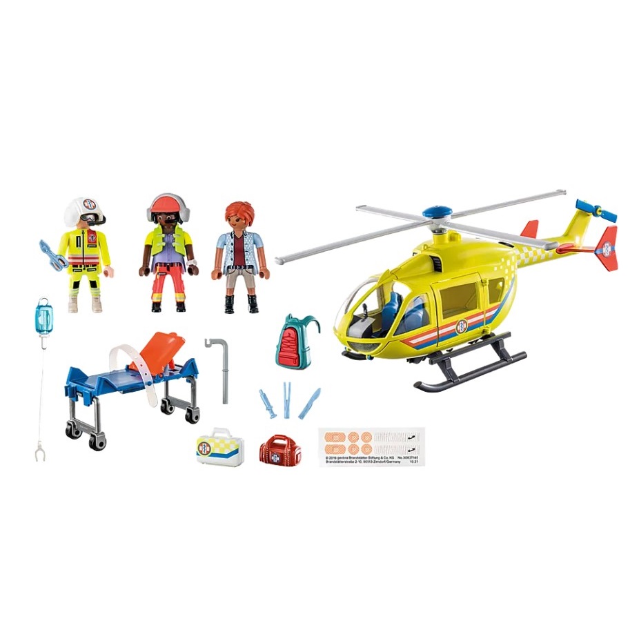 Playmobil PM71203 Elicopter Galben De Salvare - poza 3