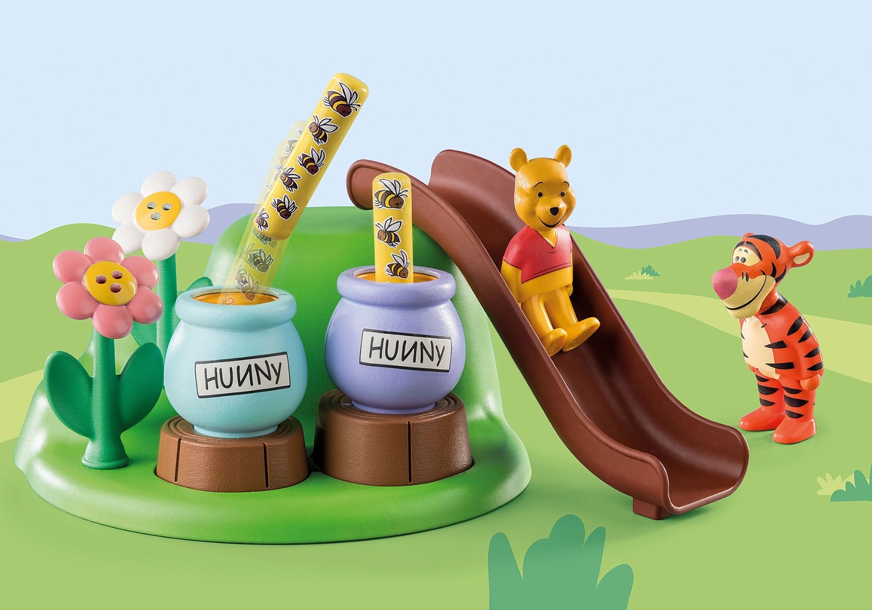 Playmobil PM71317 1.2.3 Disney gradina cu albine a lui Winnie si Tigger - poza 2