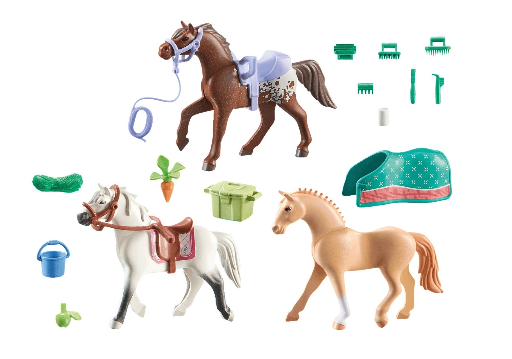 Playmobil PM71356 Set 3 Cai Cu Accesorii - poza 3