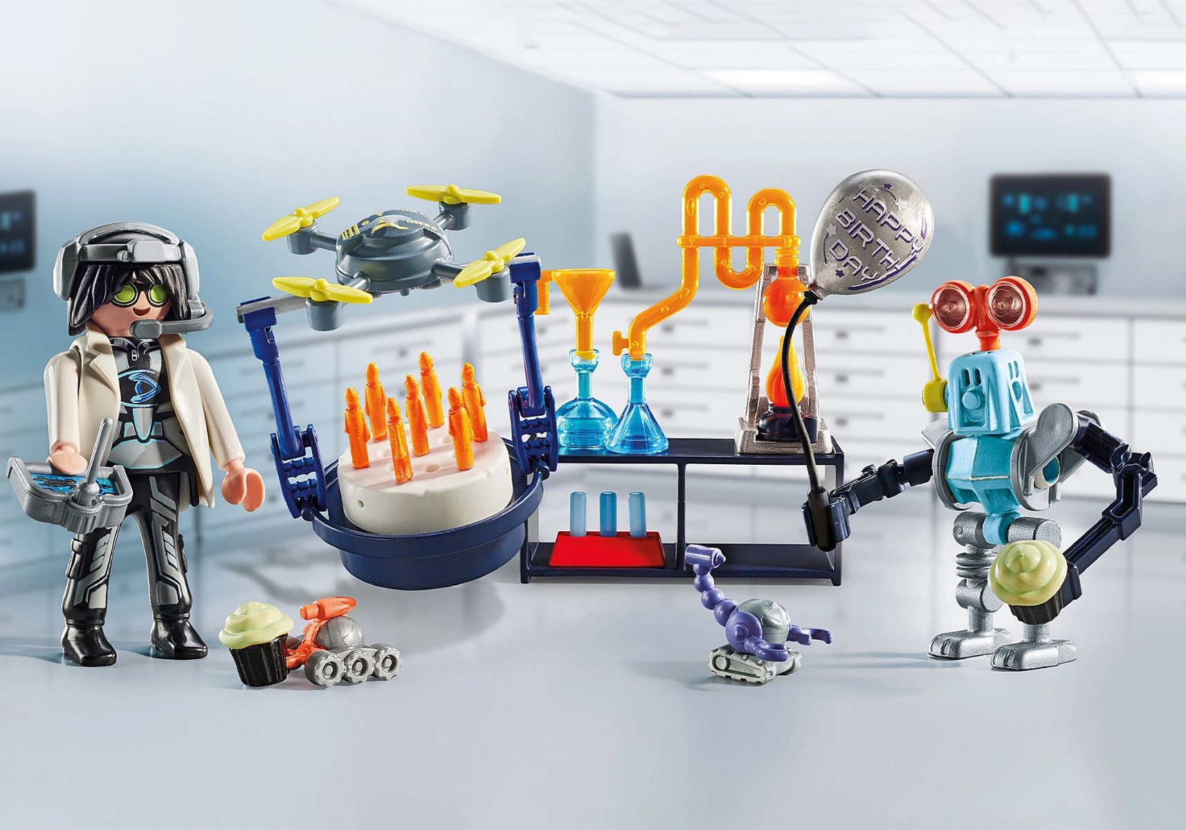 Playmobil PM71450 Cercetator Cu Roboti - poza 2