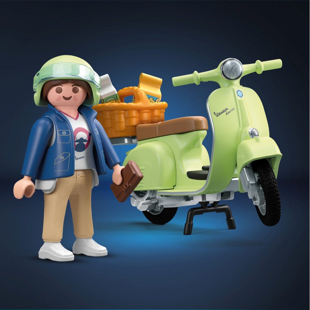 Playmobil PM71621 Vespa Verde cu o Femeie - poza 4