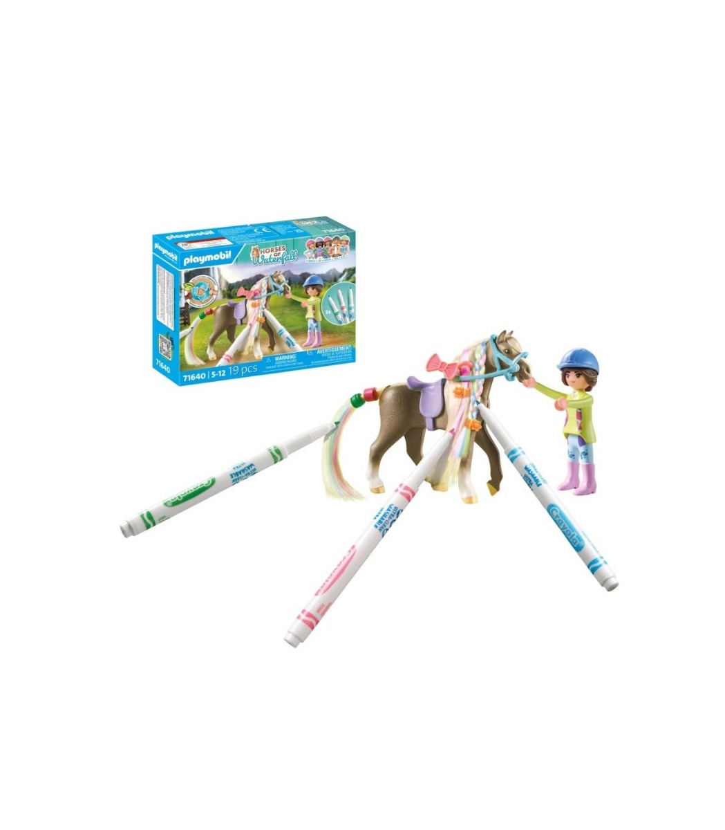 Playmobil PM71640 Cal cu Par si Creioane Crayola - poza 1