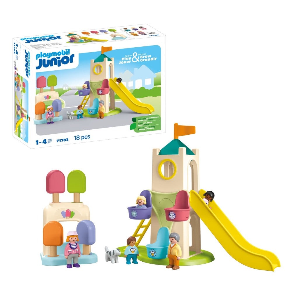 Playmobil PM71703 Playmobil Junior Turn De Aventura Cu Stand De Inghetata - poza 1