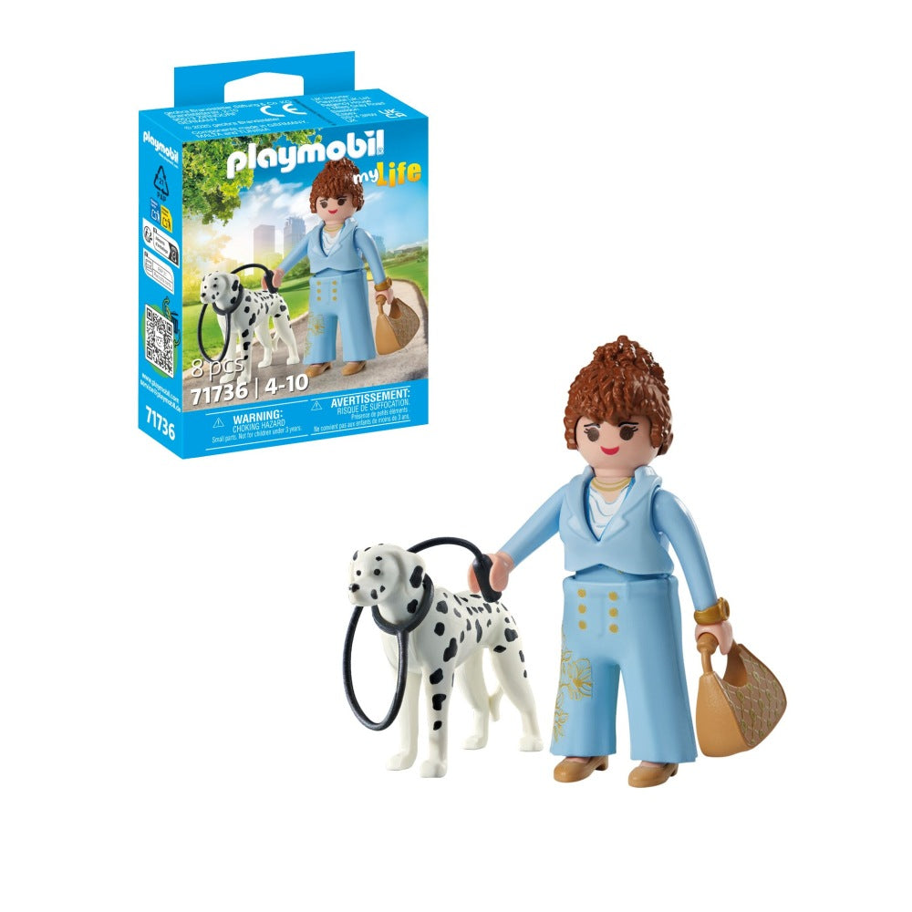 Playmobil PM71736 Figurina manager cu animalut de colectie caine Dalmatian - poza 2