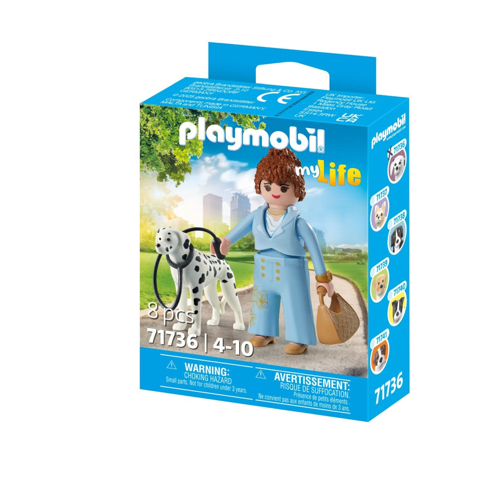Playmobil PM71736 Figurina manager cu animalut de colectie caine Dalmatian - poza 3