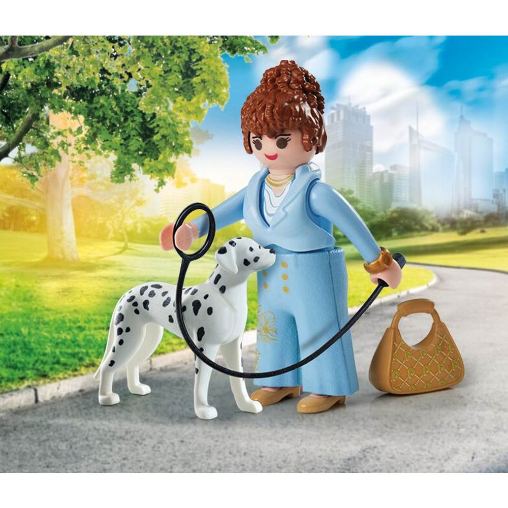 Playmobil PM71736 Figurina manager cu animalut de colectie caine Dalmatian - poza 4