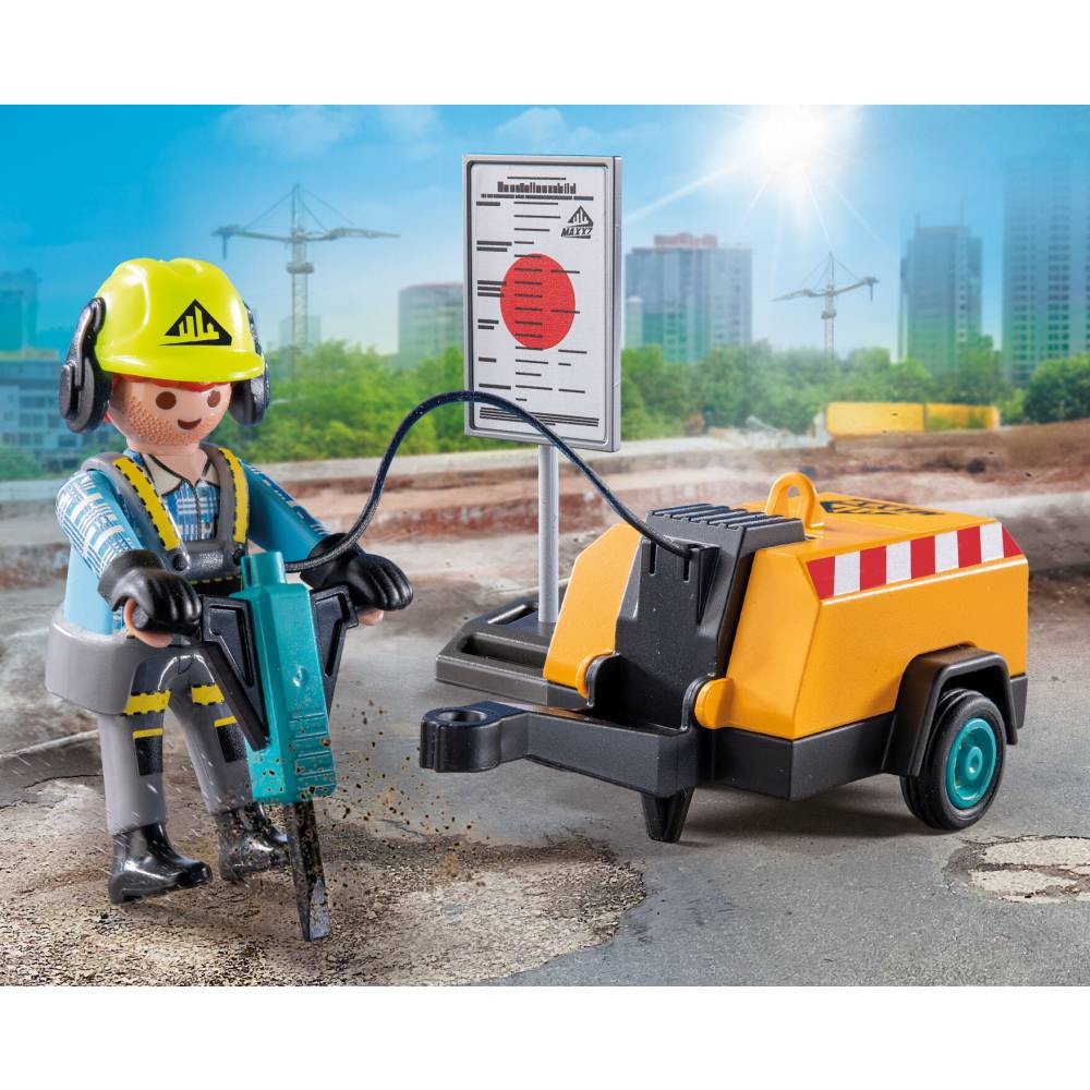 Playmobil PM71752 Muncitor cu ciocan demolator - poza 4