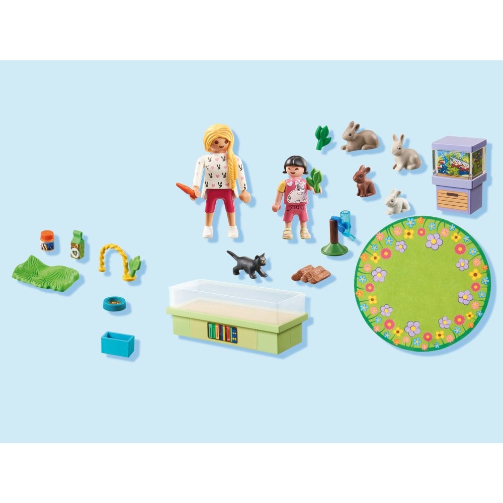 Playmobil PM71753 Set starter Familie de iepurasi - poza 5
