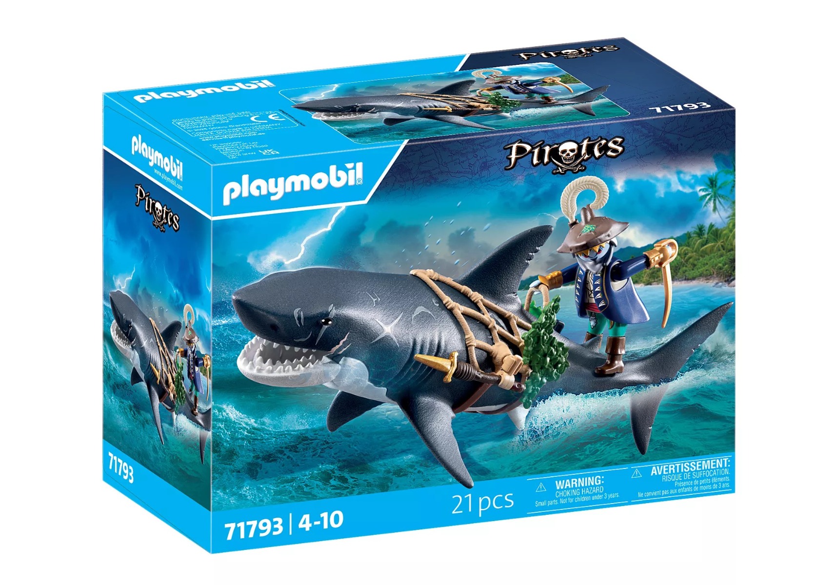 Playmobil PM71793 Rechin urias cu pirat - poza 1