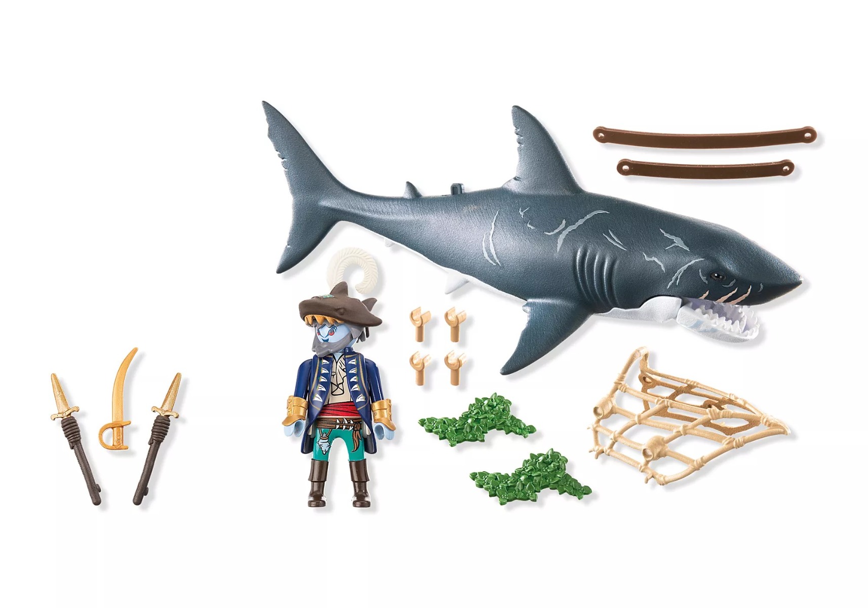 Playmobil PM71793 Rechin urias cu pirat - poza 4