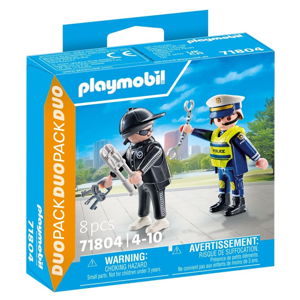 Playmobil PM71804 Set 2 figurine Politist si hot - poza 1