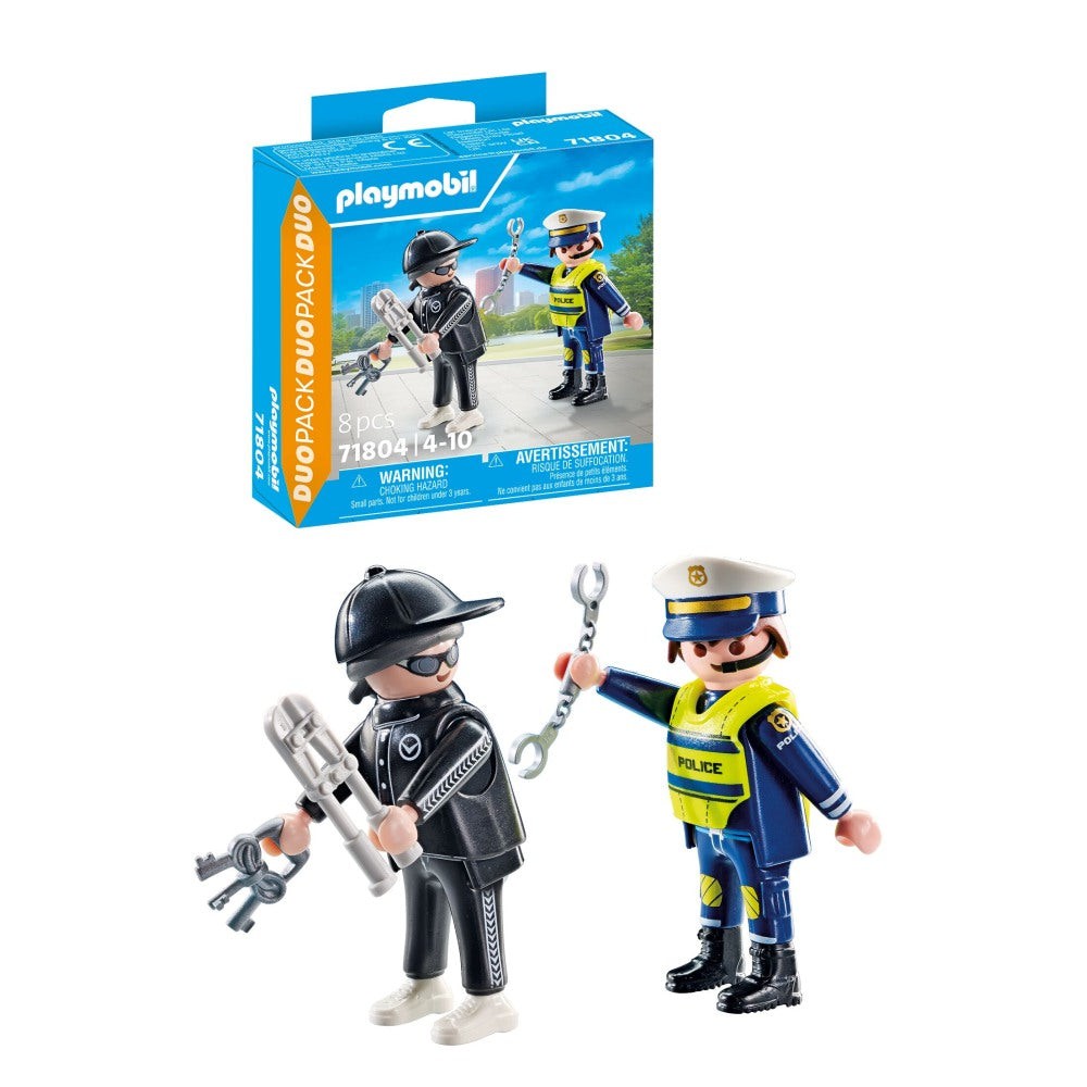 Playmobil PM71804 Set 2 figurine Politist si hot - poza 2