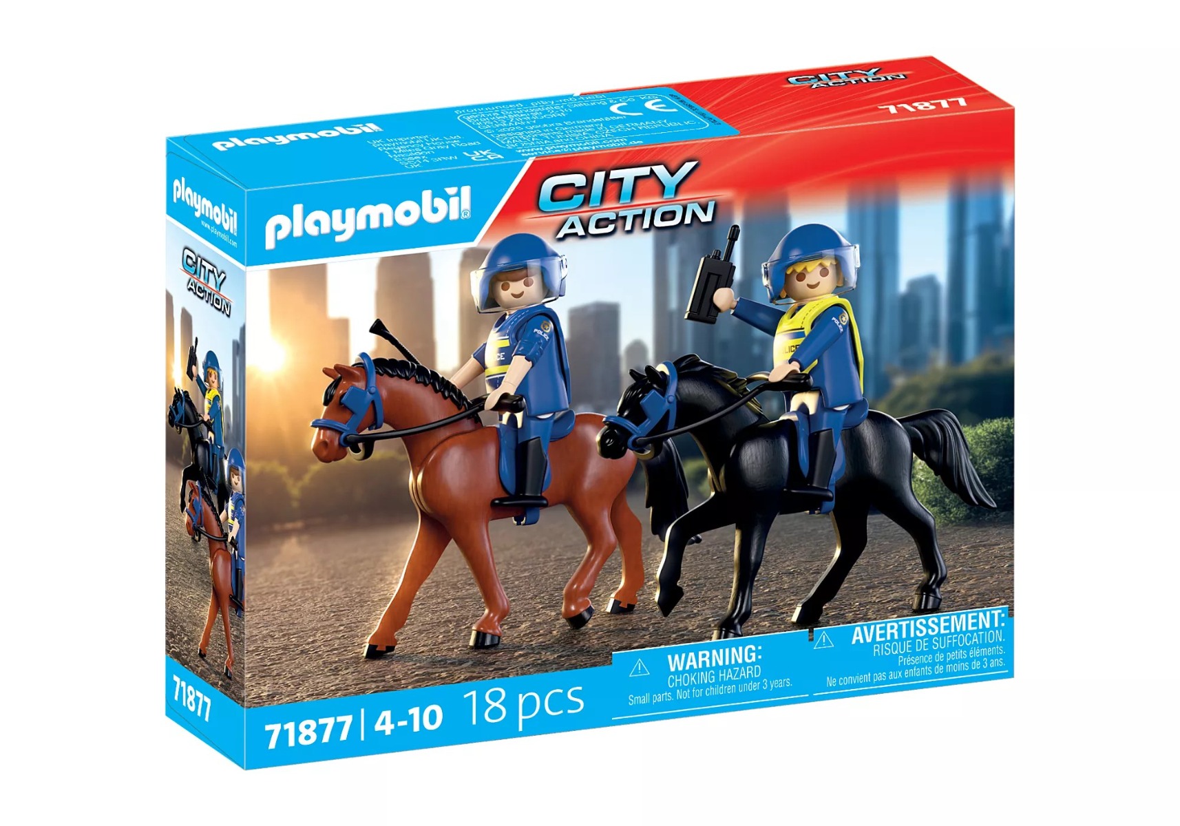 Playmobil PM71877 Jucarie de rol Playmobil Echipaj de politie calare - poza 1