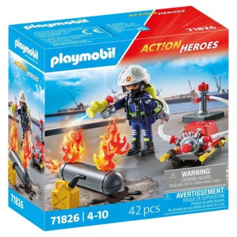 Playmobil - Pompier Playmobil cu pompa de apa - poza 2