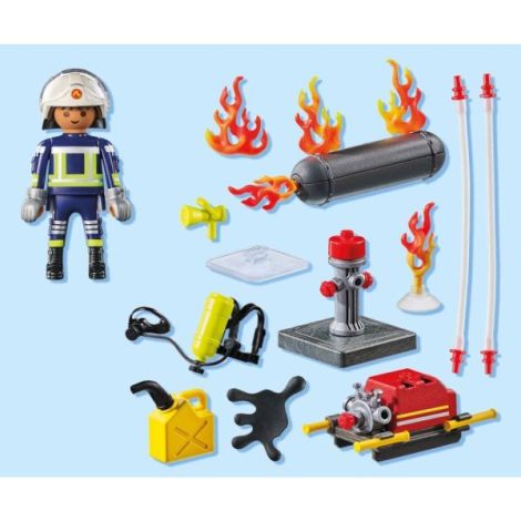 Playmobil - Pompier Playmobil cu pompa de apa - poza 5