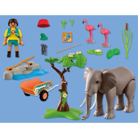 Playmobil - Promo Pack Ingrijitor zoo cu elefant - poza 3