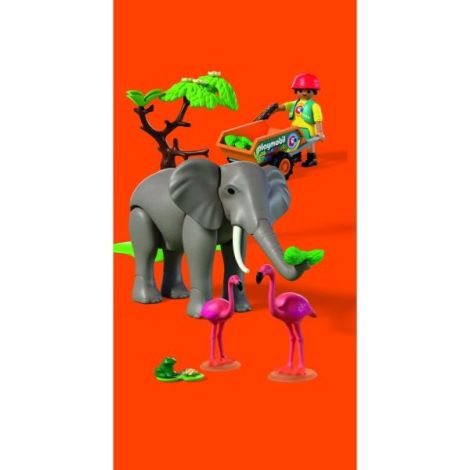 Playmobil - Promo Pack Ingrijitor zoo cu elefant - poza 4