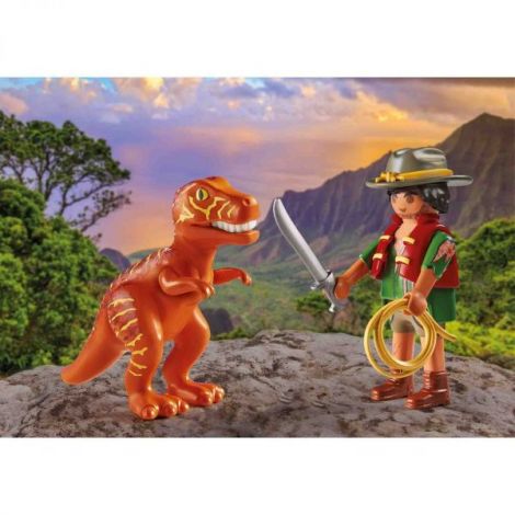 Playmobil - Set 2 Figurine - Bandit Cu T-Rex - poza 1