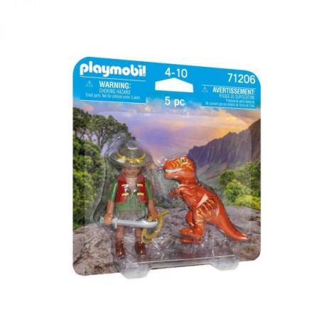 Playmobil - Set 2 Figurine - Bandit Cu T-Rex - poza 2
