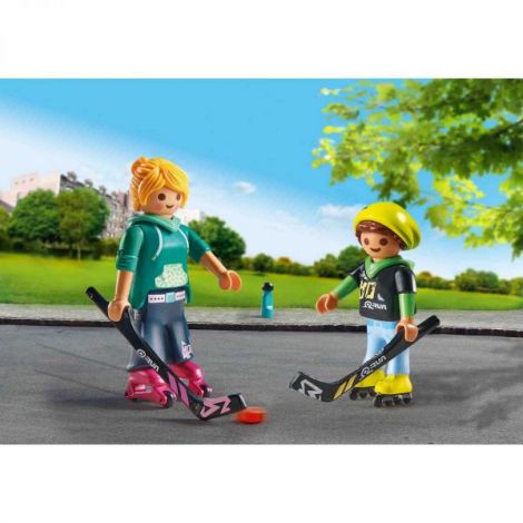 Playmobil - Set 2 Figurine - Mama Si Copilul Jucand Hochei - poza 1
