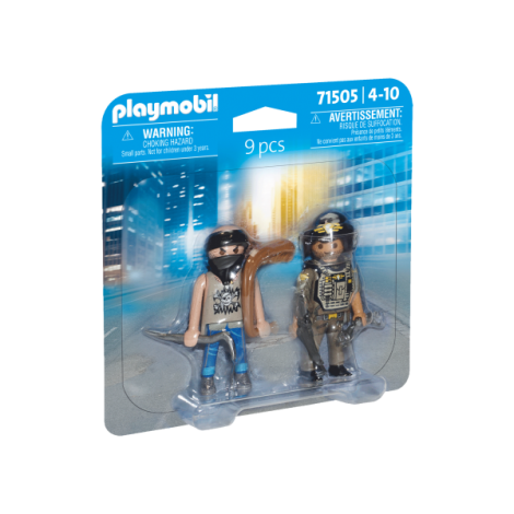 Playmobil-SET 2 FIGURINE POLITIST CU HOT - poza 1
