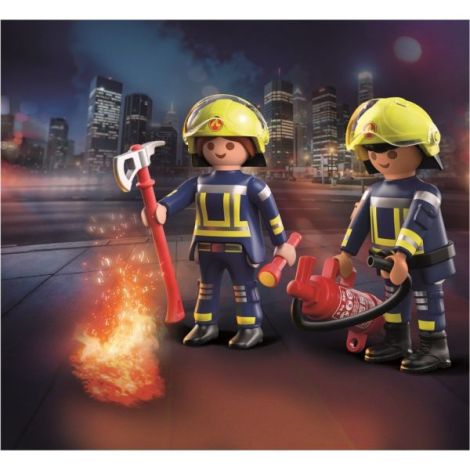 Playmobil - Set 2 figurine pompieri - poza 4