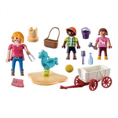 Playmobil - Set Invatatoare Si Copii In Carucior - poza 3