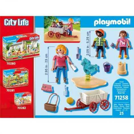 Playmobil - Set Invatatoare Si Copii In Carucior - poza 5