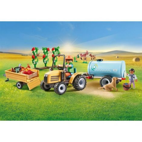 Playmobil - Tractor Cu Remorca Si Cisterna De Apa - poza 2