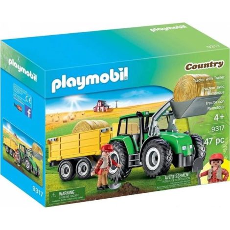 Playmobil - Tractor cu remorca si incarcator frontal - poza 1