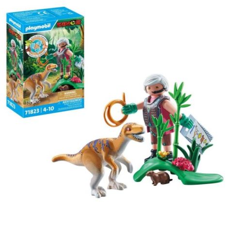 Playmobil - Velociraptor si cercetator Playmobil - poza 1