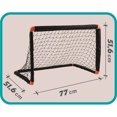Poarta de fotbal pliabila, 77x51 cm, cu husa de transport inclusa - poza 3