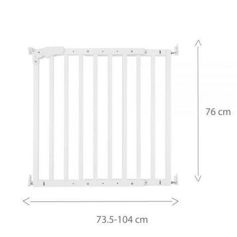 Poarta de siguranta lemn Childhome Maestro 73.5-104 cm Alb - poza 2