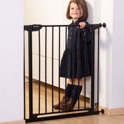 Poarta de siguranta metal Childhome Eltra Doorgate Pressure 75-81 cm, Negru - poza 2