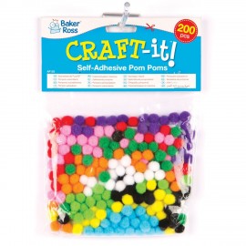 Pom-pom colorat autoadeziv - Baker Ross - poza 1