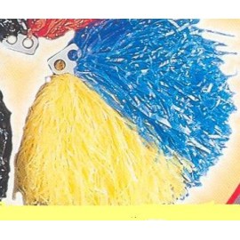 Pom Pom DELUXE bicolor Galben + Albastru