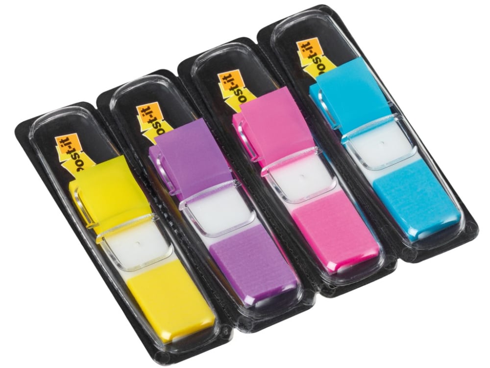 Post-it-page marker 140 file neon 12 x 43 mm, 4culori set