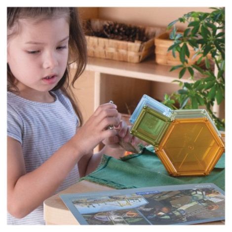 PowerClix Natural Solids, 70 piese magnetice, Guidecraft - poza 5